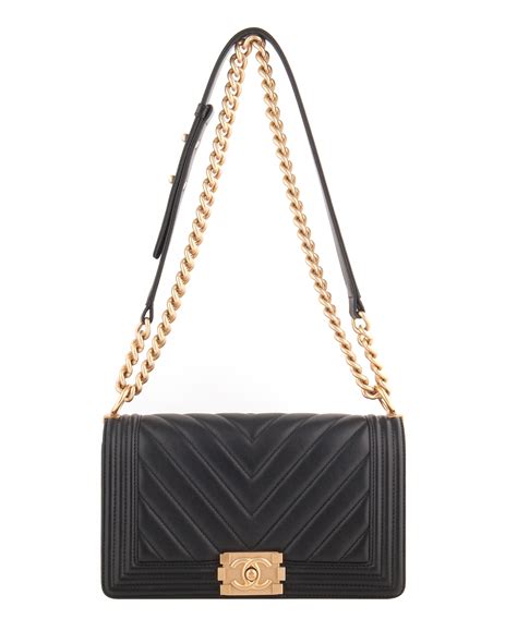 chanel boy bag dark green chevron|Chanel black boyfriend bag.